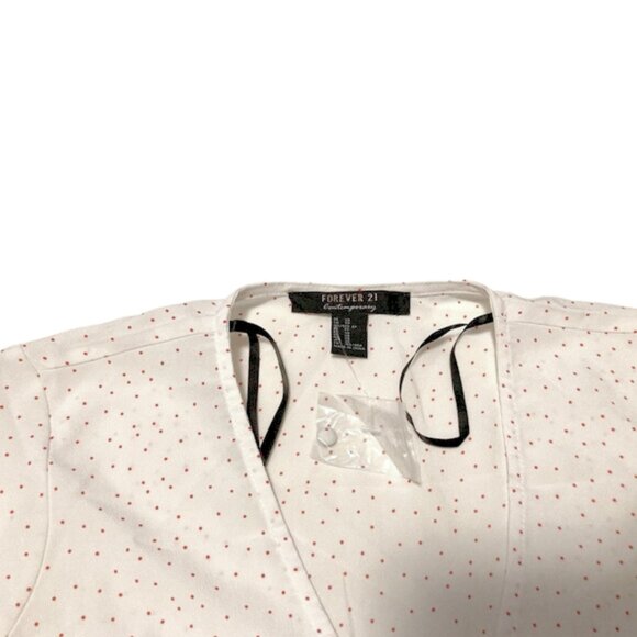 Forever 21 Flare Sleeve Polka Dot Crop Top - Picture 3 of 3